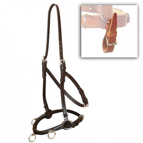 Marjoman Horse Straightness Training Leather Lunge Cavesson