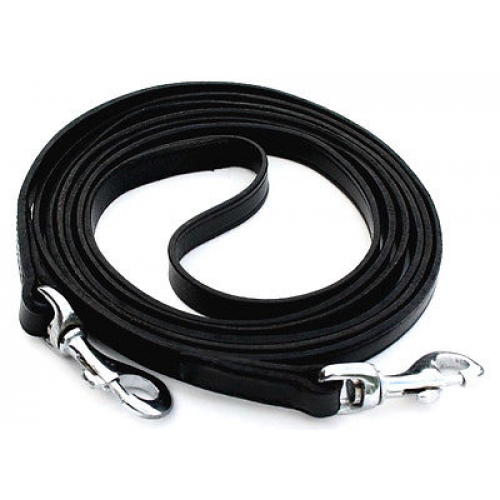 Equitem 54" Dark Brown Leather English Reins With Colored