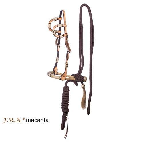 Macanta Bosal Bitless Bridle & Mecate Rope Rein