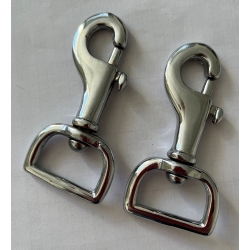 Spare Trigger Swivel Heavy Duty Metal Clips - Hanging Haynets / Horse Rug Clips / Dog Lead Clips - PAIR