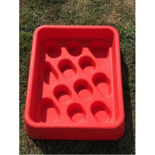 parallax horse gradual slow feeder trough red parallax