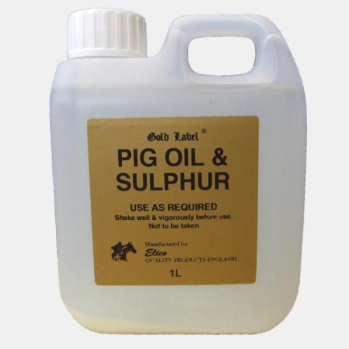 Gold Label Pig Oil & Sulphur for Horses 1 Litre